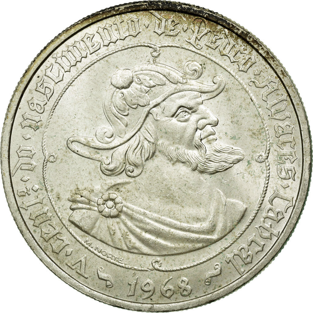 Coin, Portugal, 50 Escudos, 1968, EF(40-45), Silver, KM:593