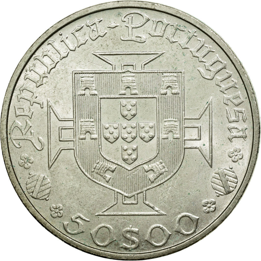Coin, Portugal, 50 Escudos, 1969, AU(55-58), Silver, KM:598