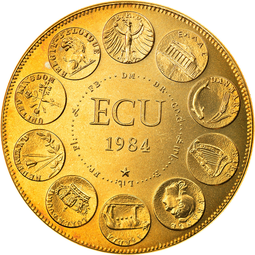 France, Médaille, Ecu Europa, Europe Assise, Politics, Society, War, 1984