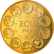 France, Médaille, Ecu Europa, Europe Assise, Politics, Society, War, 1984