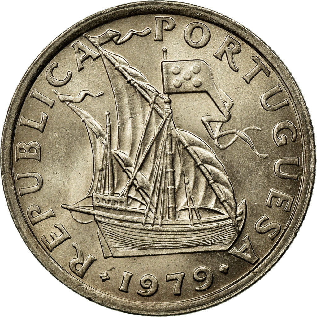 Münze, Portugal, 2-1/2 Escudos, 1979, VZ, Copper-nickel, KM:590