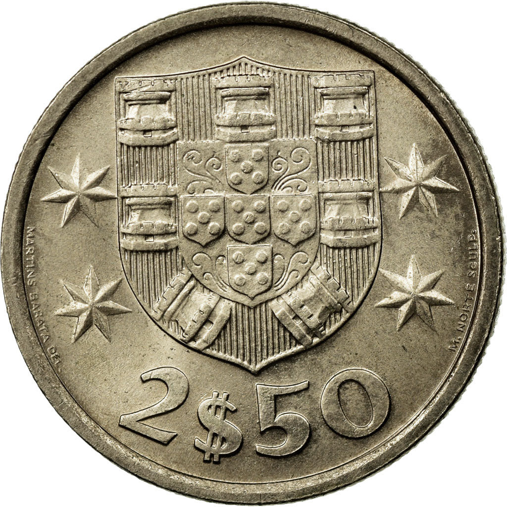 Münze, Portugal, 2-1/2 Escudos, 1979, VZ, Copper-nickel, KM:590