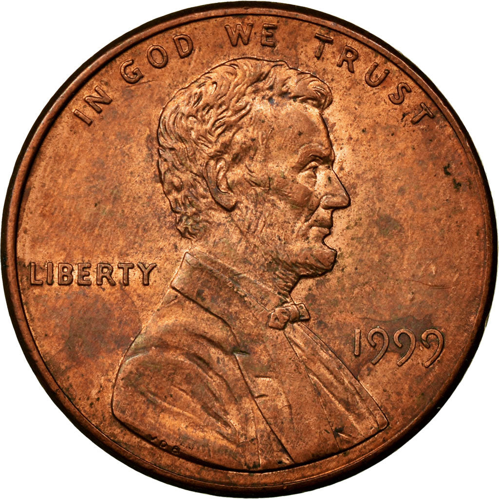 Coin, United States, Lincoln Cent, Cent, 1999, U.S. Mint, Philadelphia