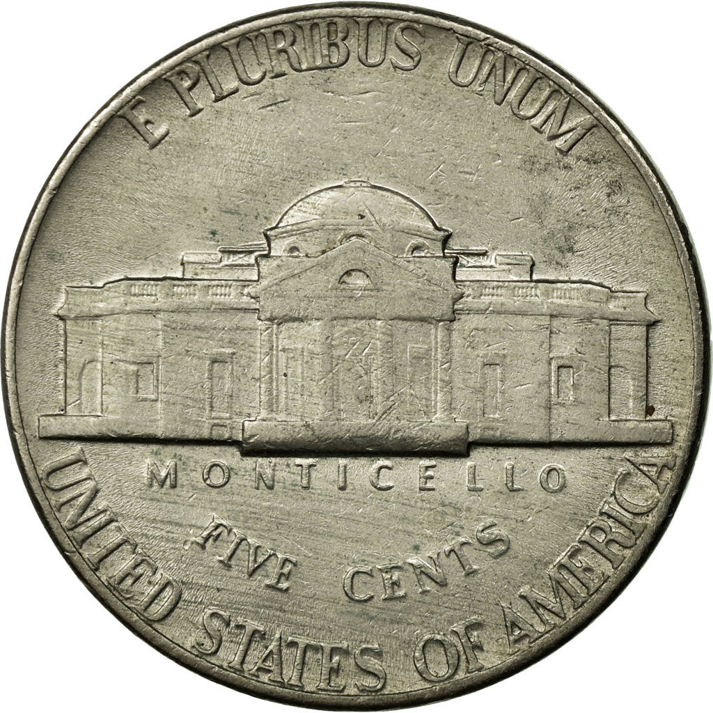Coin, United States, Jefferson Nickel, 5 Cents, 1972, U.S. Mint, Philadelphia