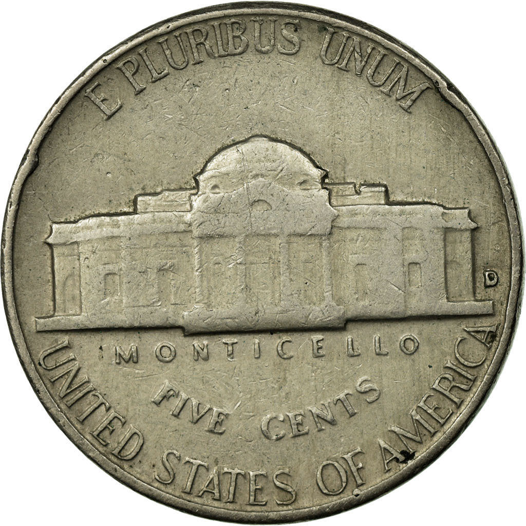 Moneta, USA, Jefferson Nickel, 5 Cents, 1962, U.S. Mint, Philadelphia