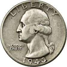 Coin, United States, Washington Quarter, Quarter, 1943, U.S. Mint, Philadelphia