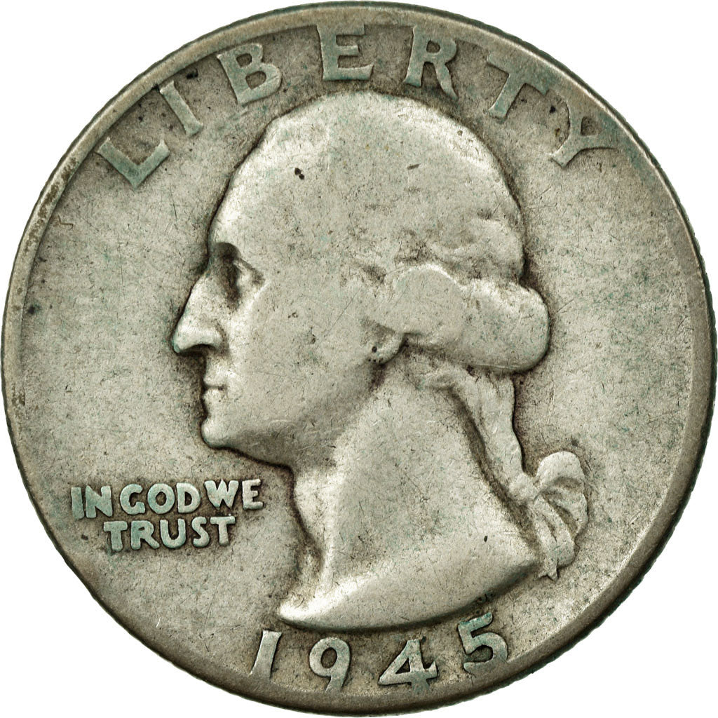 Coin, United States, Washington Quarter, Quarter, 1945, U.S. Mint, Philadelphia