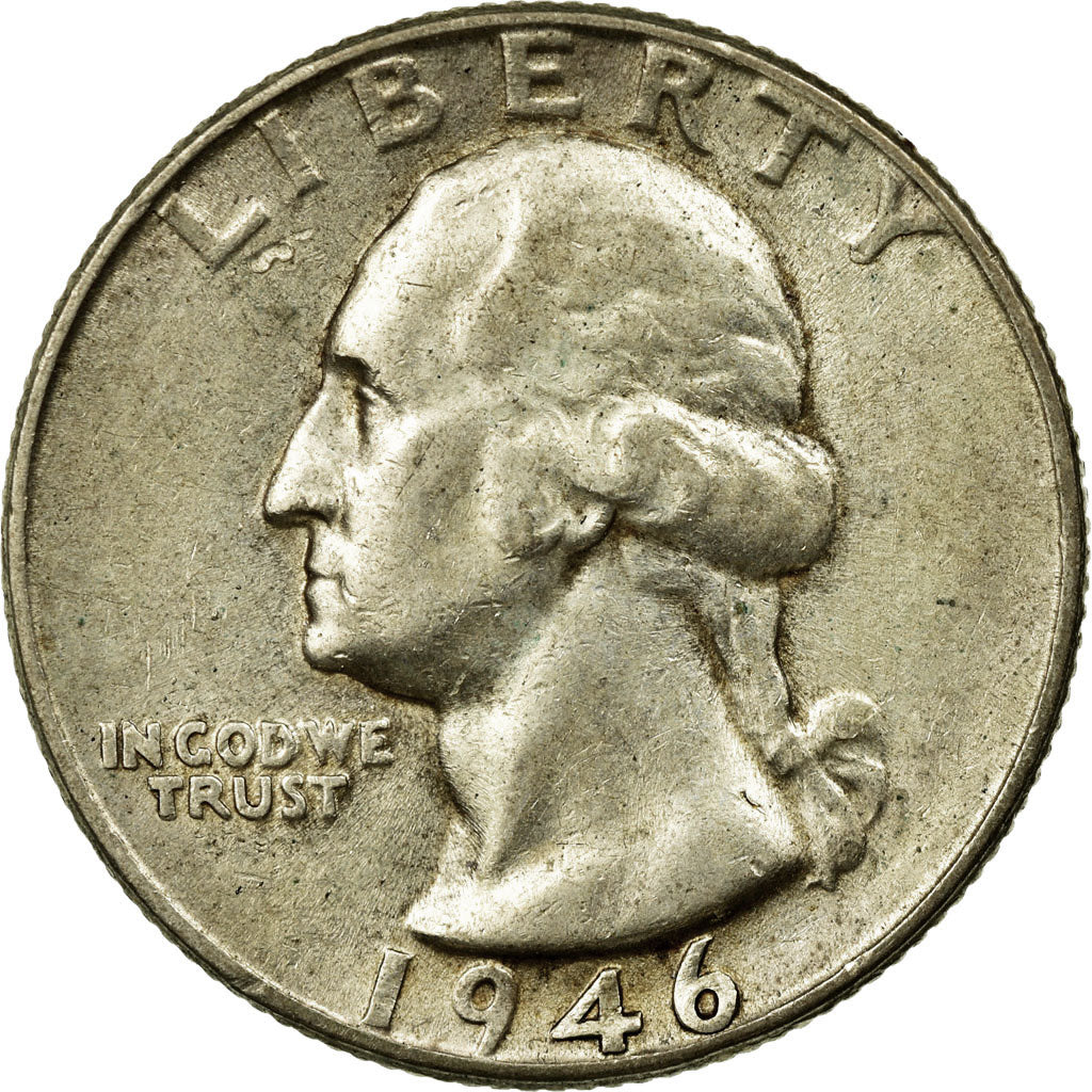 Coin, United States, Washington Quarter, Quarter, 1946, U.S. Mint, Philadelphia