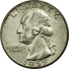 Coin, United States, Washington Quarter, Quarter, 1955, U.S. Mint, Philadelphia
