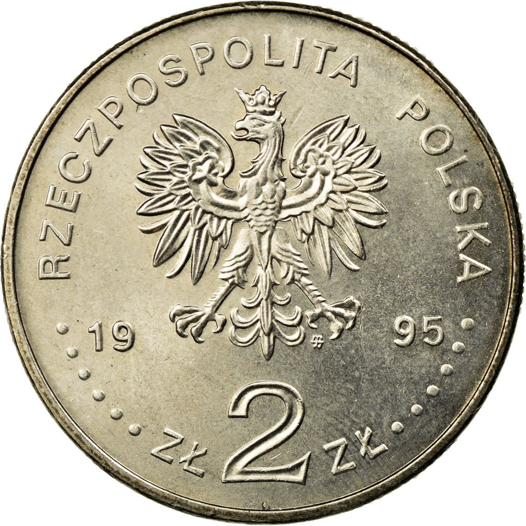 Coin, Poland, 2 Zlote, 1995, EF(40-45), Copper-nickel, KM:285
