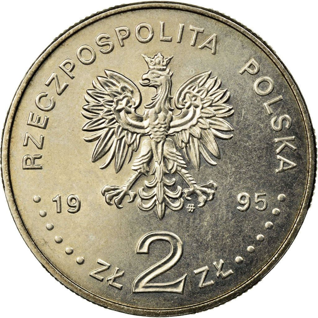 Coin, Poland, 2 Zlote, 1995, EF(40-45), Copper-nickel, KM:297