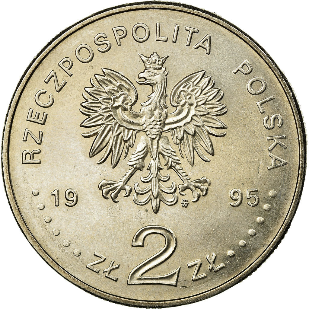 Moeda, Polónia, 2 Zlote, 1995, EF(40-45), Cobre-níquel, KM:303