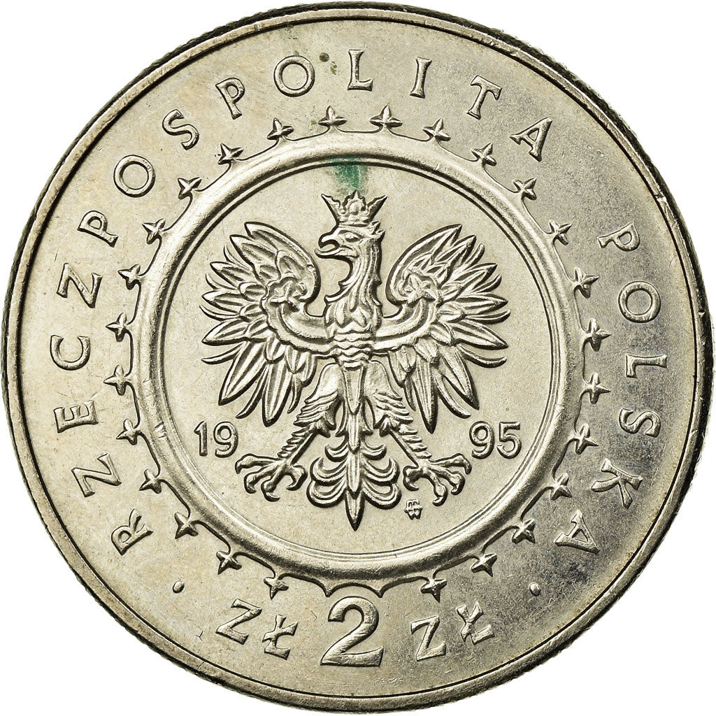 Moneta, Polonia, 2 Zlote, 1995, BB, Rame-nichel, KM:310