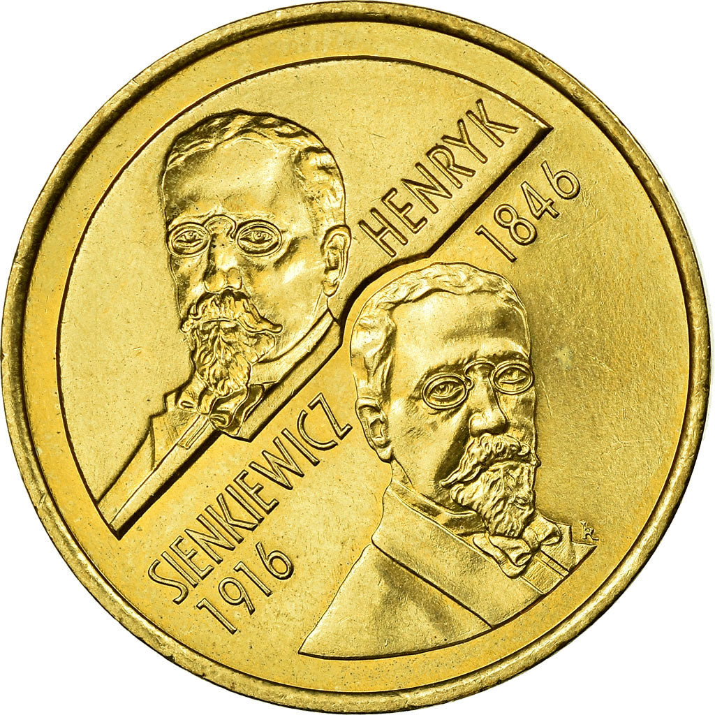 Coin, Poland, 2 Zlote, 1996, EF(40-45), Brass, KM:315