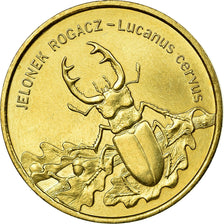 Coin, Poland, 2 Zlote, 1997, EF(40-45), Brass, KM:329