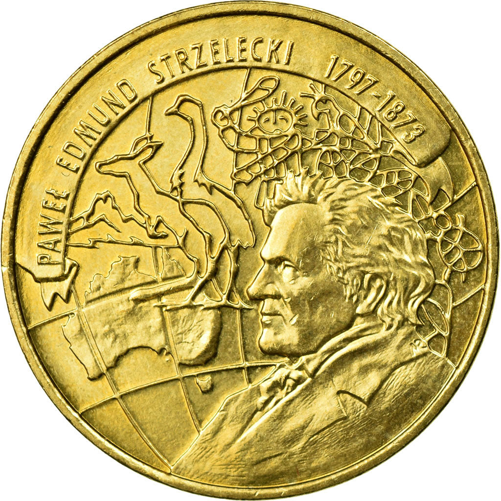 Coin, Poland, 2 Zlote, 1997, EF(40-45), Brass, KM:333