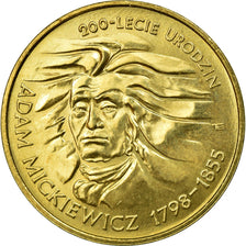 Coin, Poland, 2 Zlote, 1998, EF(40-45), Brass, KM:352