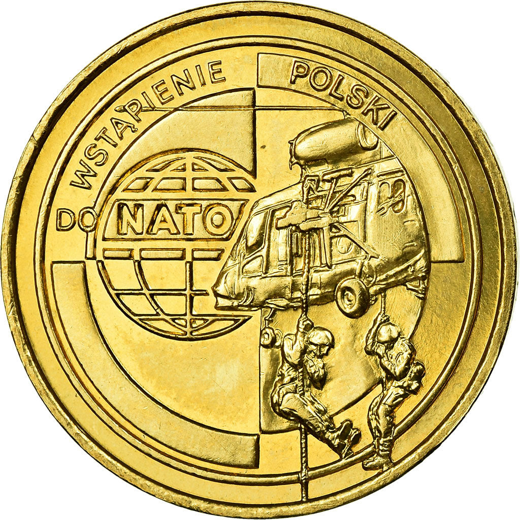 Coin, Poland, 2 Zlote, 1999, EF(40-45), Brass, KM:357