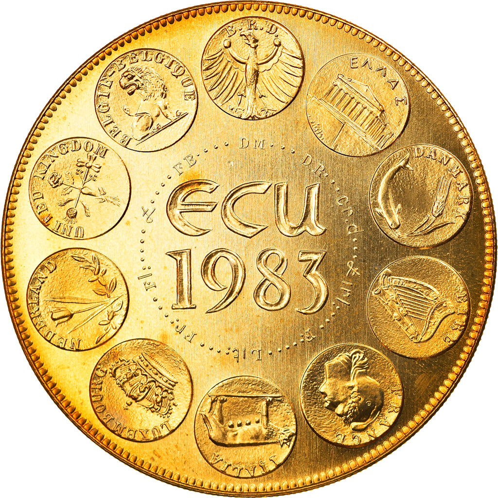 Frankrijk, Medaille, Ecu Europa, Europe Assise, Politics, Society, War, 1983
