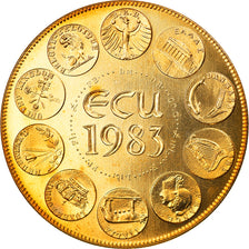 Frankrijk, Medaille, Ecu Europa, Europe Assise, Politics, Society, War, 1983