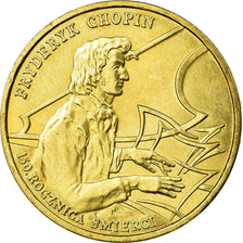 Coin, Poland, 2 Zlote, 1999, EF(40-45), Brass, KM:365