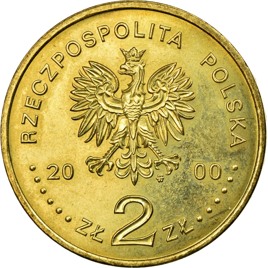 Munten, Polen, 2 Zlote, 2000, Warsaw, ZF, Tin, KM:394