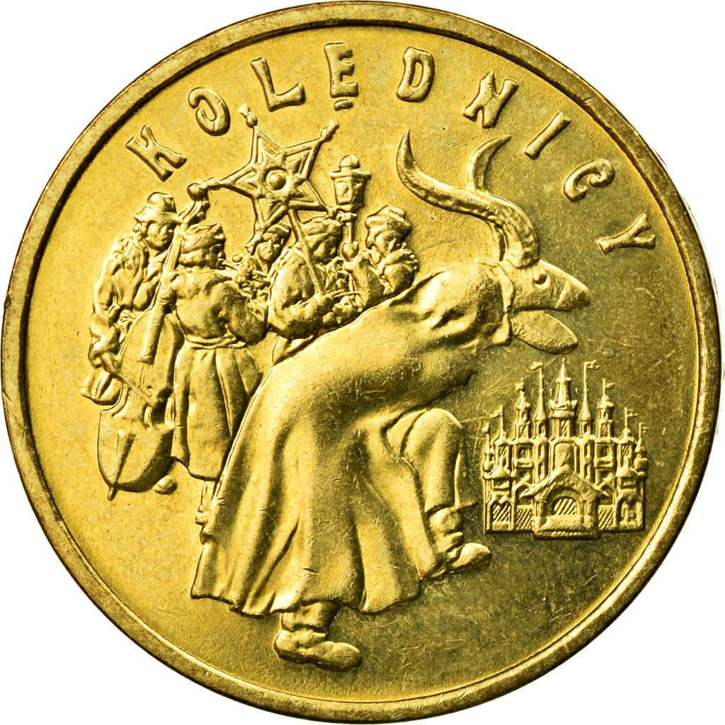Coin, Poland, 2 Zlote, 2001, Warsaw, EF(40-45), Brass, KM:422