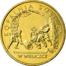 Coin, Poland, 2 Zlote, 2001, EF(40-45), Brass, KM:408