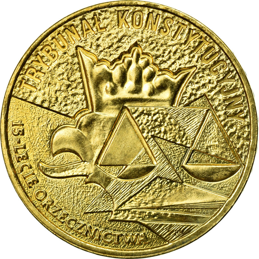 Coin, Poland, 2 Zlote, 2001, Warsaw, EF(40-45), Brass, KM:412