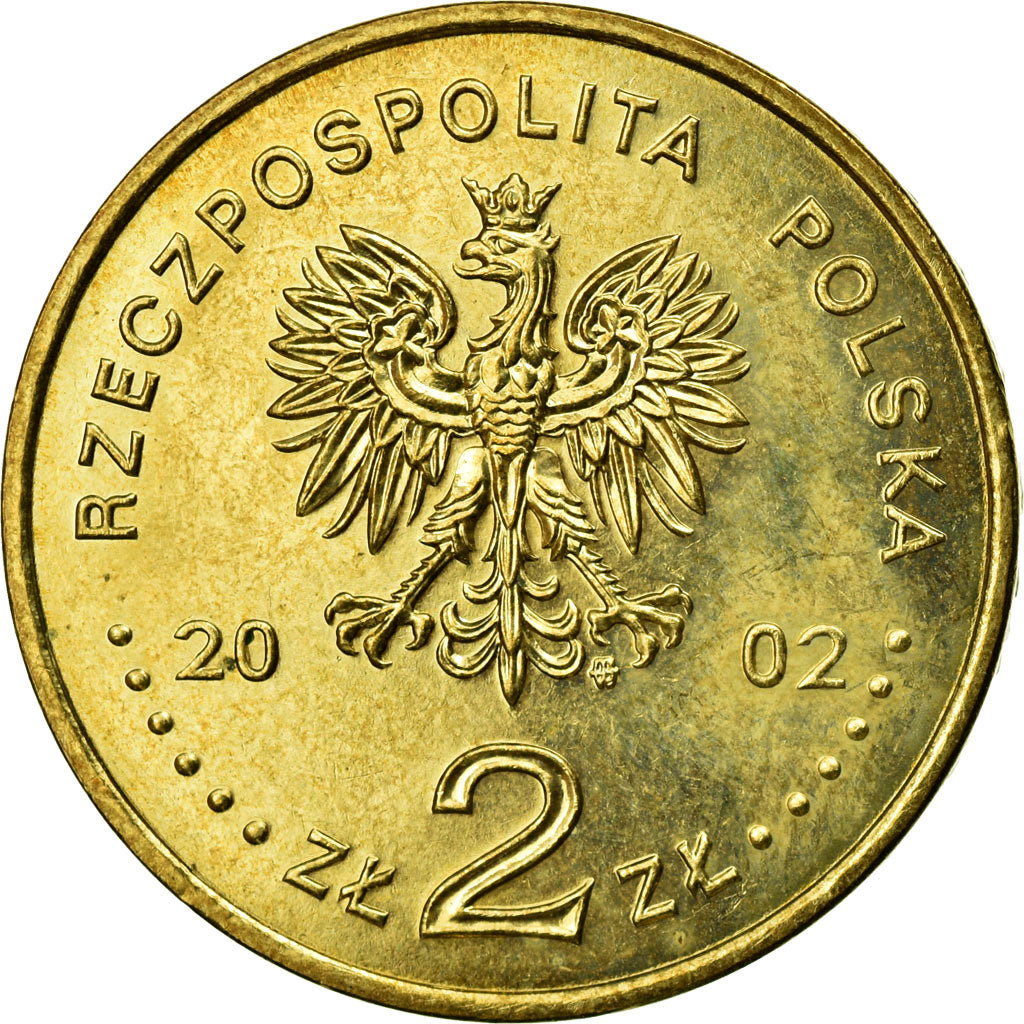 Moneta, Polonia, 2 Zlote, 2002, Warsaw, BB, Ottone, KM:439