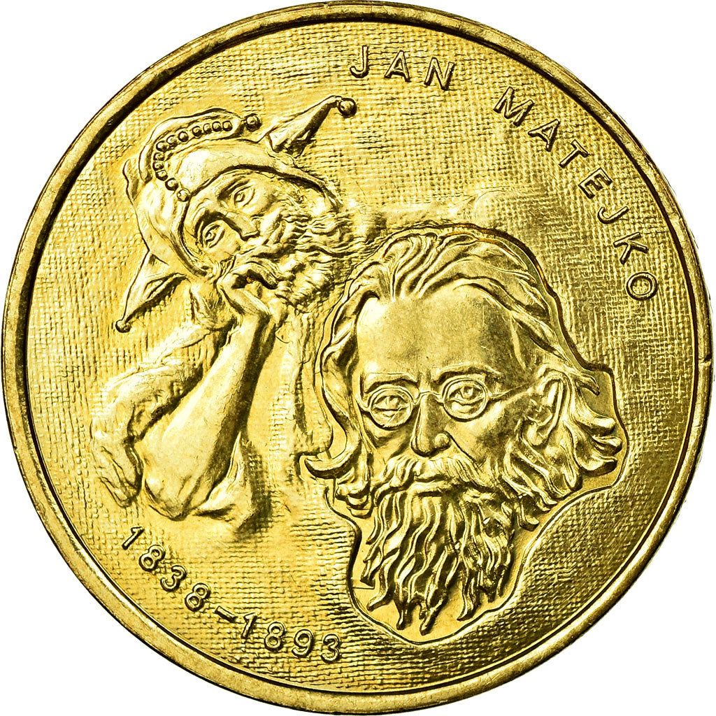 Coin, Poland, 2 Zlote, 2002, Warsaw, EF(40-45), Brass, KM:444