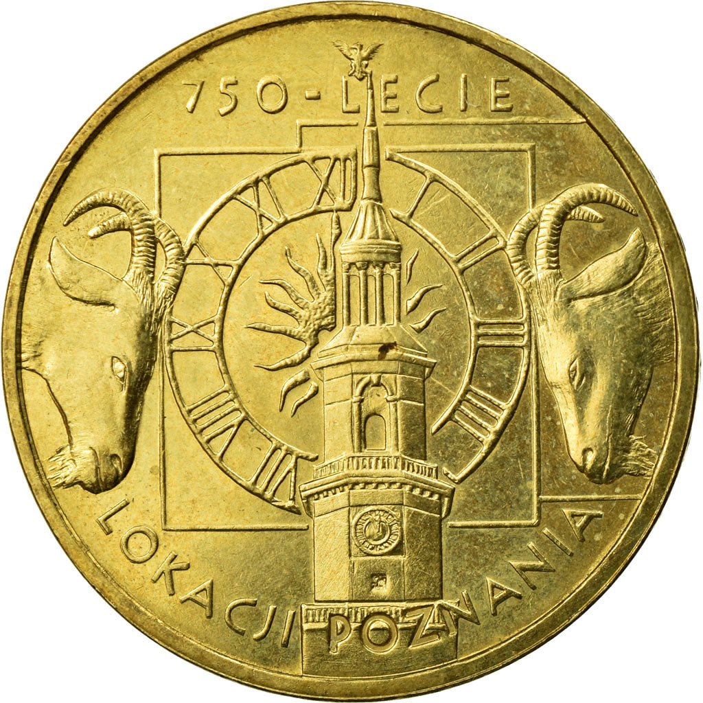 Coin, Poland, 2 Zlote, 2003, Warsaw, EF(40-45), Brass, KM:447