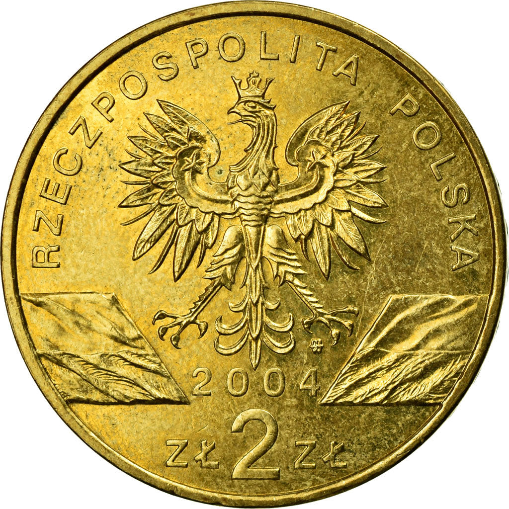 Coin, Poland, 2 Zlote, 2004, Warsaw, EF(40-45), Brass, KM:464