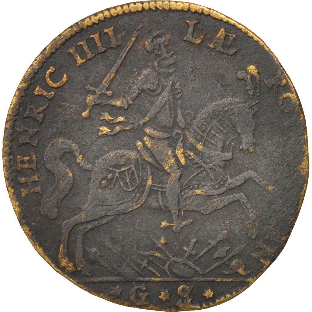 France, Royal, Token, EF(40-45), Brass, 27, Feuardent #11898, 3.20