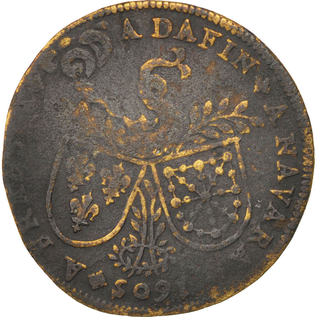 France, Royal, Token, EF(40-45), Brass, 27, Feuardent #11898, 3.20
