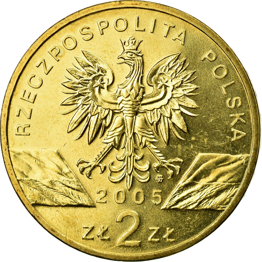 Coin, Poland, 2 Zlote, 2005, Warsaw, EF(40-45), Brass, KM:520