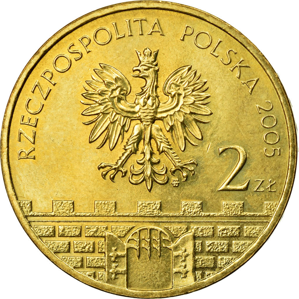 Coin, Poland, 2 Zlote, 2004, EF(40-45), Brass, KM:564