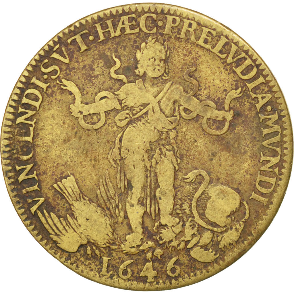 France, Royal, Token, EF(40-45), Brass, 28, Feuardent #12468, 7.30