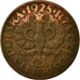 Coin, Poland, 2 Grosze, 1925, Warsaw, EF(40-45), Bronze, KM:9a