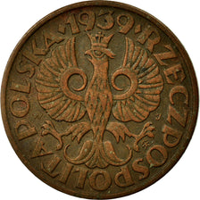 Coin, Poland, 2 Grosze, 1939, Warsaw, EF(40-45), Bronze, KM:9a
