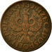 Coin, Poland, 2 Grosze, 1939, Warsaw, EF(40-45), Bronze, KM:9a