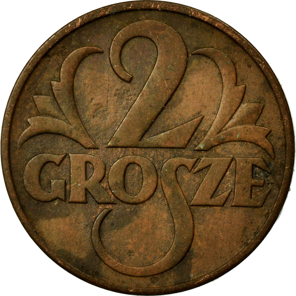 Moneta, Polonia, 2 Grosze, 1939, Warsaw, BB, Bronzo, KM:9a