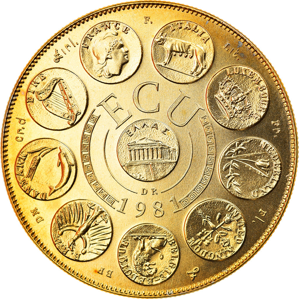 France, Medal, Ecu Europa, Europe Assise, Politics, Society, War, 1981, Rodier