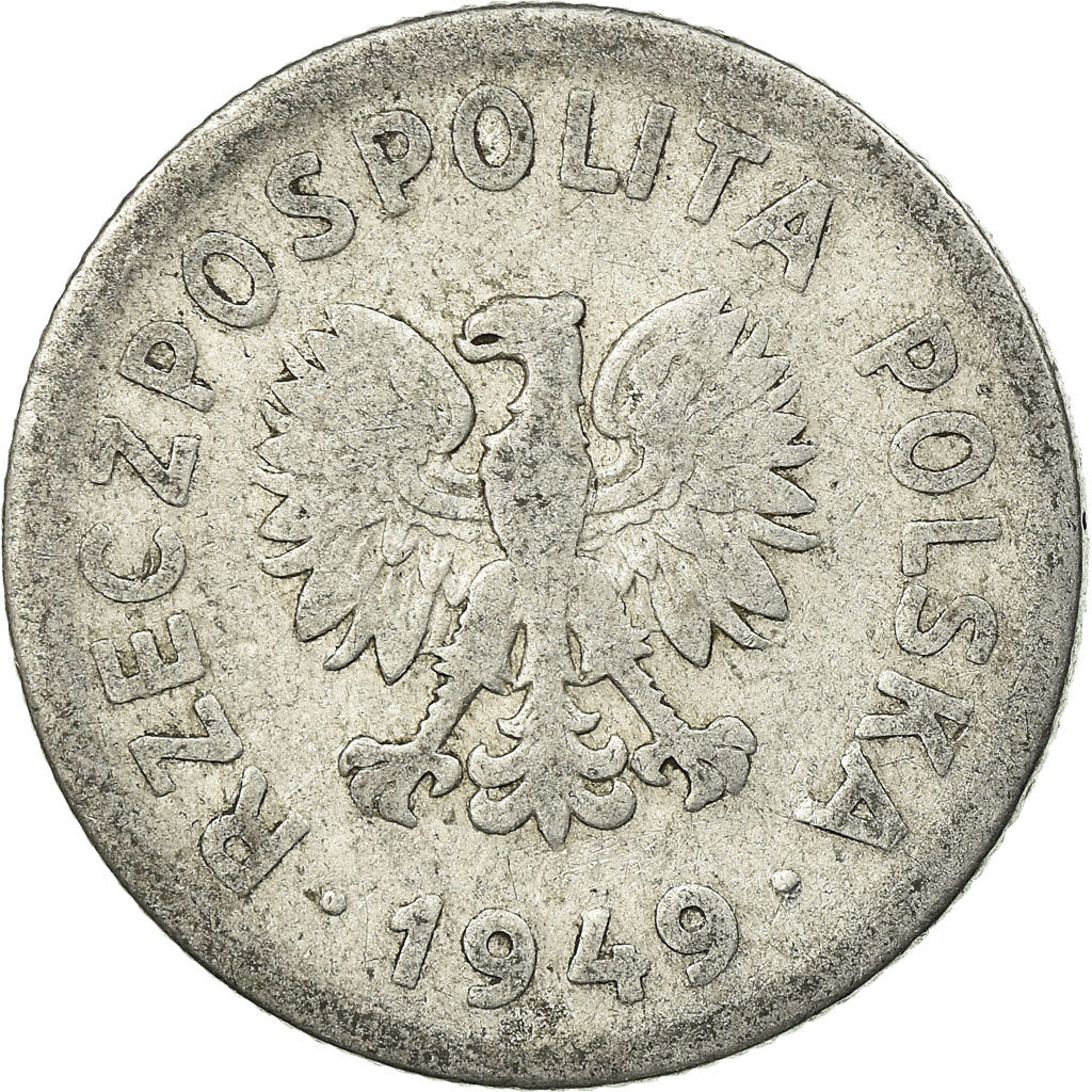 Moneta, Polonia, Zloty, 1949, Kremnica, MB, Rame-nichel, KM:45