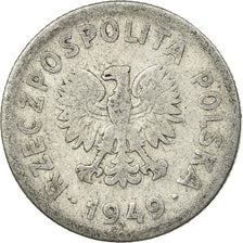 Moneta, Polonia, Zloty, 1949, Kremnica, MB, Rame-nichel, KM:45