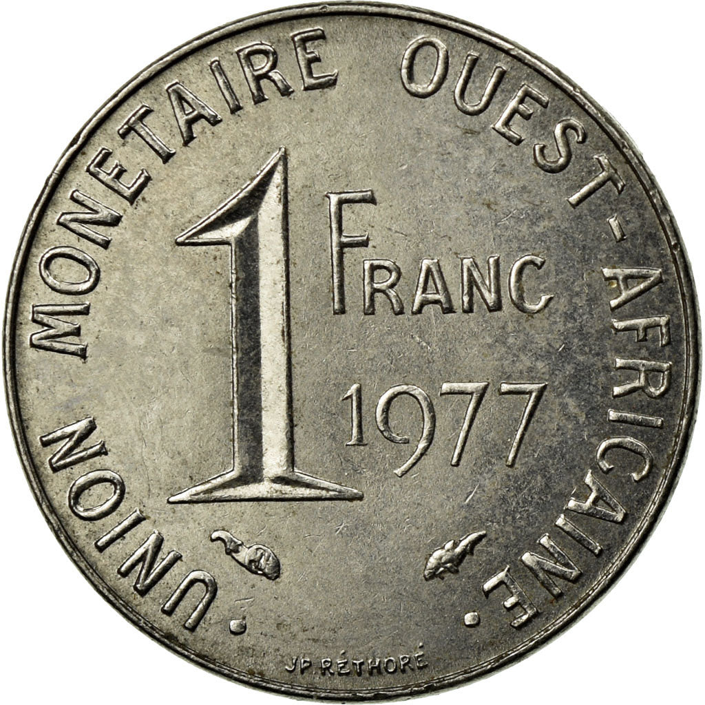 Moneda, Estados del África Occidental, Franc, 1977, MBC, Acero, KM:8