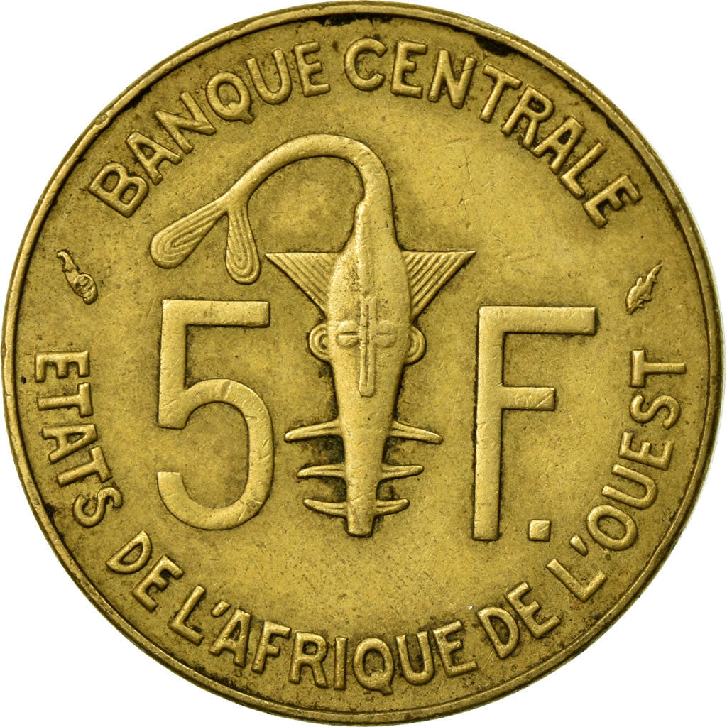 Munten, West Afrikaanse Staten, 5 Francs, 1976, ZF, Aluminum-Nickel-Bronze