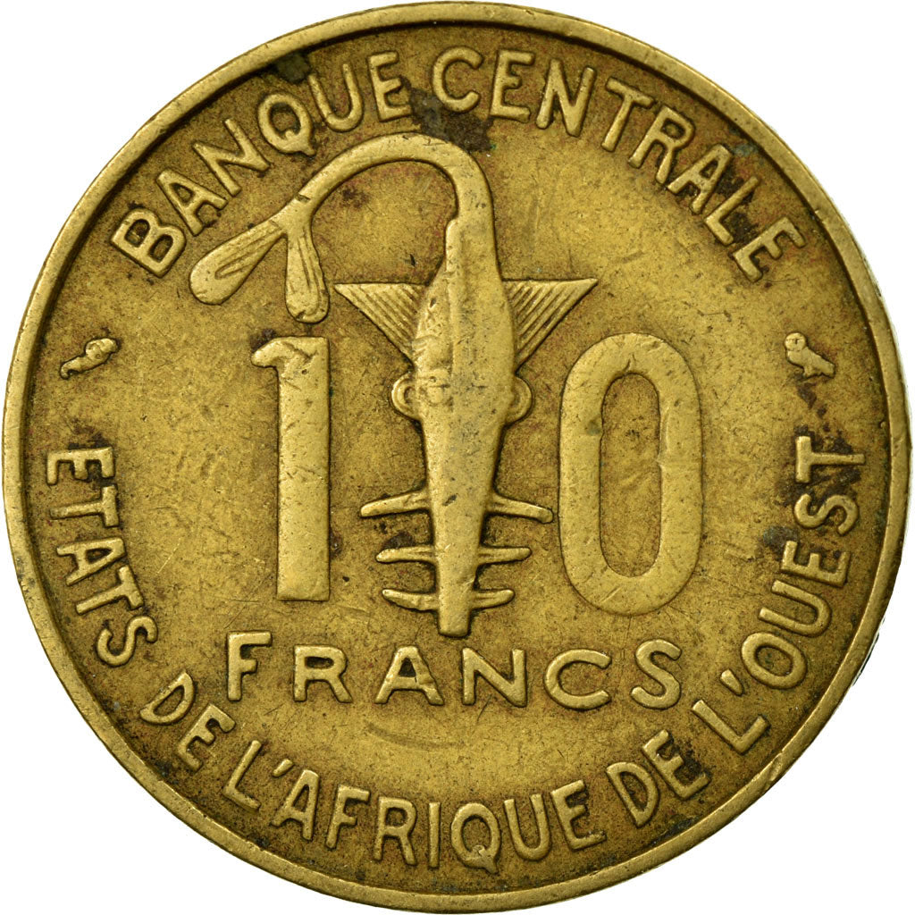 Munten, West Afrikaanse Staten, 10 Francs, 1969, ZF, Aluminum-Nickel-Bronze