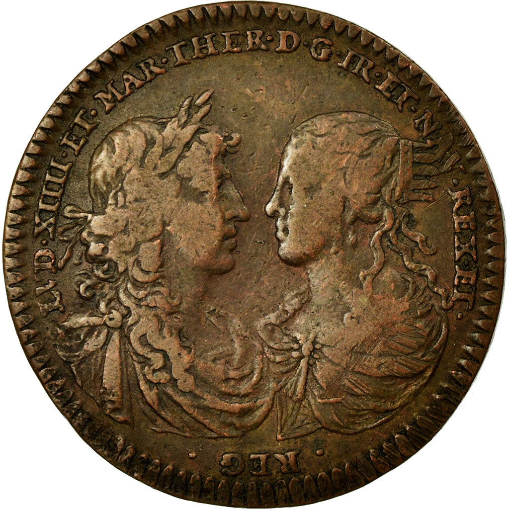 France, Token, Royal, EF(40-45), Copper, Feuardent:11163