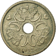 Monnaie, Danemark, Margrethe II, Krone, 1992, Copenhagen, TTB, Copper-nickel
